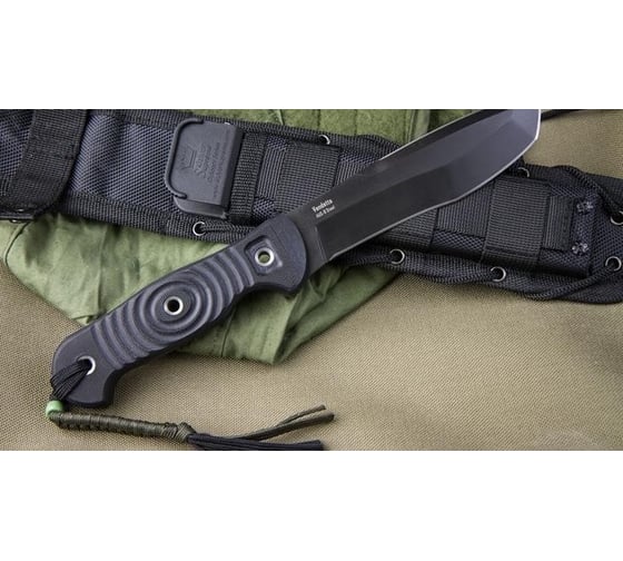 Туристический нож Kizlyar Supreme Vendetta сталь AUS-8, Black Titanium, рукоять из G10 4650065050999