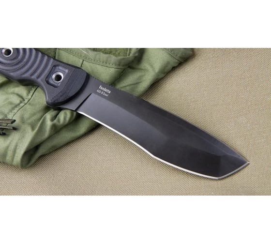 Туристический нож Kizlyar Supreme Vendetta сталь AUS-8, Black Titanium, рукоять из G10 4650065050999