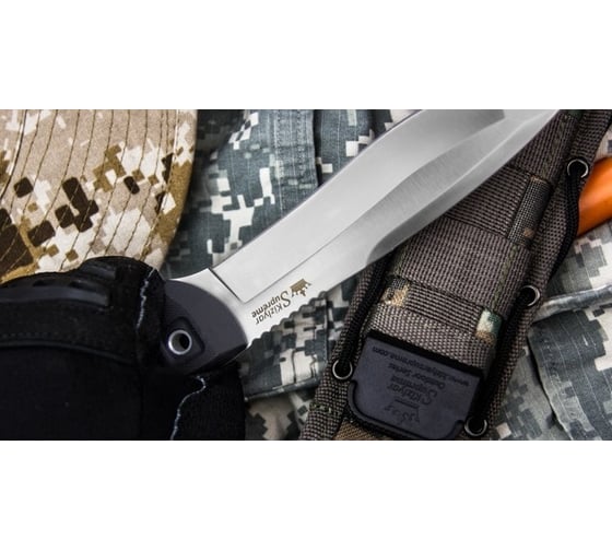 Туристический нож Kizlyar Supreme Vendetta сталь D2, StoneWash, рукоять из G10 4650065058483
