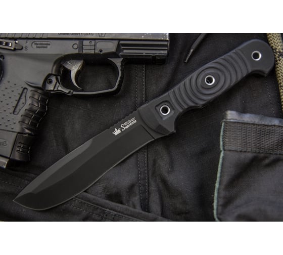 Туристический нож Kizlyar Supreme Vendetta сталь D2, Black Titanium, рукоять из G10 4650065051019 1