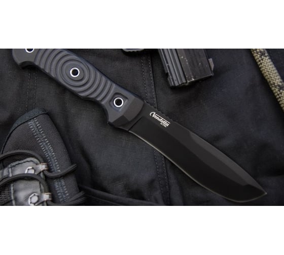 Туристический нож Kizlyar Supreme Vendetta сталь D2, Black Titanium, рукоять из G10 4650065051019