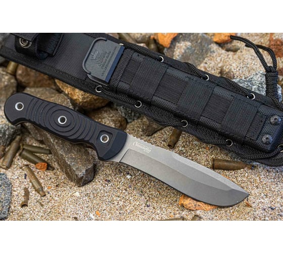 Туристический нож Kizlyar Supreme Vendetta сталь D2, TacWash, рукоять из G10 4650065058506