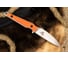 Туристический нож Kizlyar Supreme Vran сталь N690, StoneWash, рукоять из Оранжевого G10 4610094292869 1