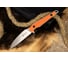 Туристический нож Kizlyar Supreme Vran сталь N690, StoneWash, рукоять из Оранжевого G10 4610094292869 4