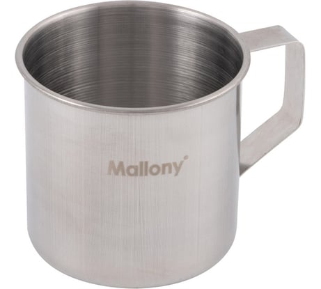 Кружка Mallony FONTE 250 мл, из нержавеющей стали, с загнутыми краями, 7х7 см 003062
