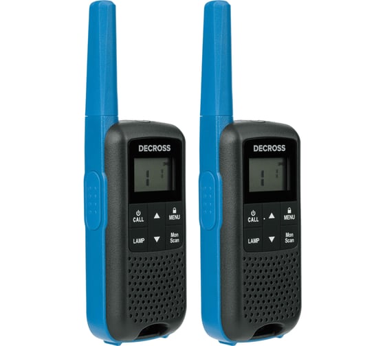 Комплект из двух радиостанций Decross DC63 Blue Twin EU с ЗУ DC6314104302000