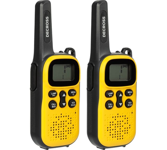 Комплект из двух радиостанций Decross DC43 Yellow Twin EU без ЗУ DC4311100002000