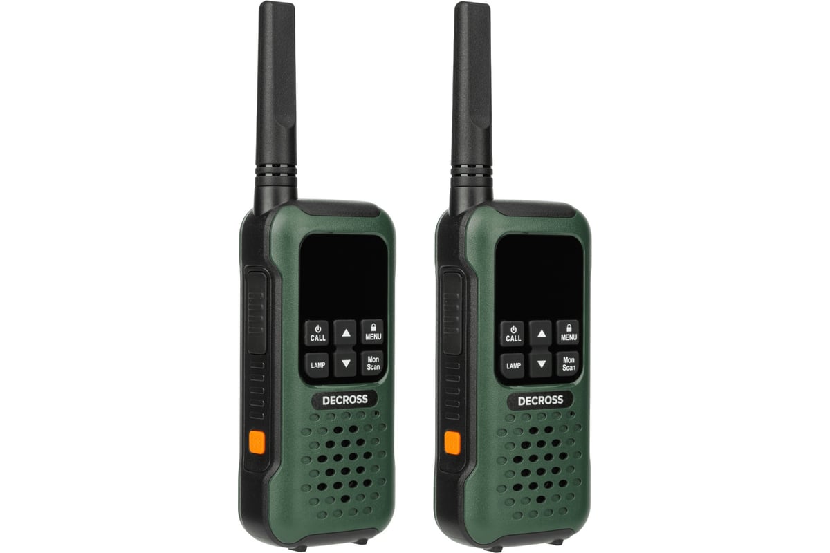 Комплект из двух радиостанций Decross DC93 Dark Green Twin EU с ЗУ  DC9315114502000