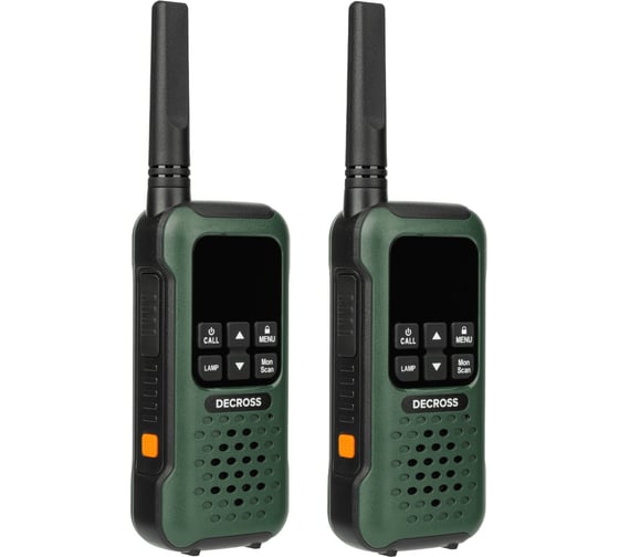 Комплект из двух радиостанций Decross DC93 Dark Green Twin EU с ЗУ DC9315114502000