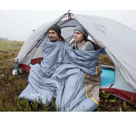 Спальный мешок Naturehike NH21MSD09 LW180 серо-коричневый 6927595777954