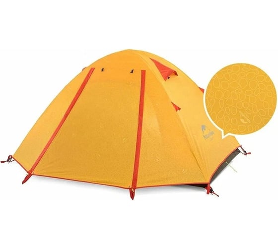 Палатка Naturehike NH18Z033-P трехместная, желтая 6927595783658