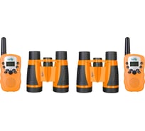Комплект раций и биноклей Levenhuk LabZZ WTT10 Orange 79671