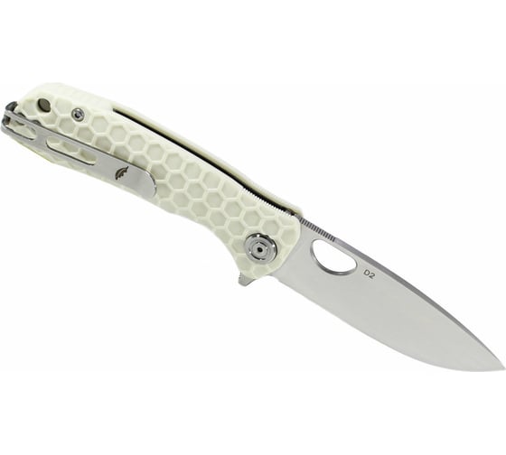 Нож Honey Badger Flipper D2 L с белой рукоятью HB1042