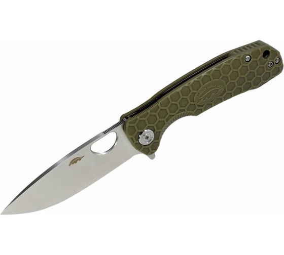 Нож Honey Badger Flipper D2 S с зеленой рукоятью HB1028