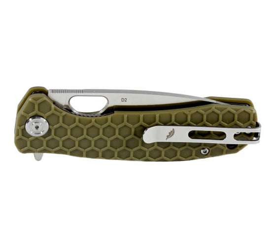 Нож Honey Badger Flipper D2 L с зелёной рукоятью HB1007