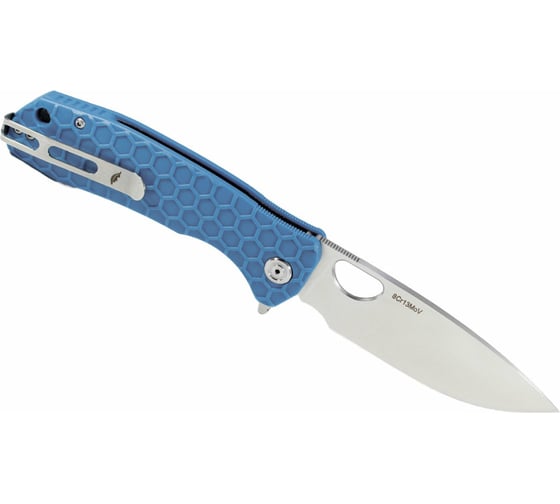 Нож Honey Badger Flipper L с голубой рукоятью HB1004