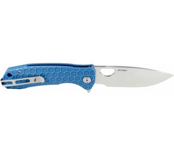 Нож Honey Badger Flipper L с голубой рукоятью HB1004