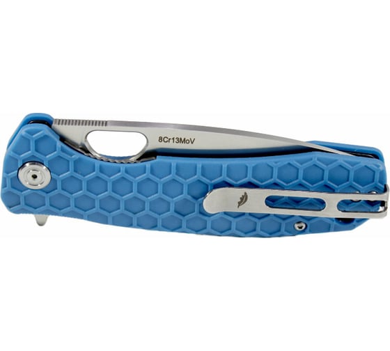Нож Honey Badger Flipper L с голубой рукоятью HB1004