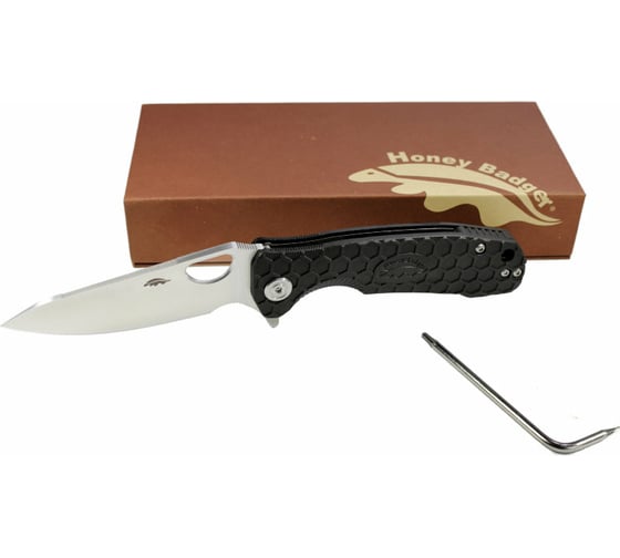 Нож Honey Badger Leaf D2 L с черной рукоятью HB1380