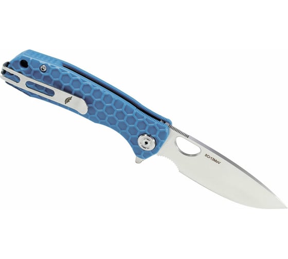 Нож Honey Badger Flipper S с голубой рукоятью HB1024
