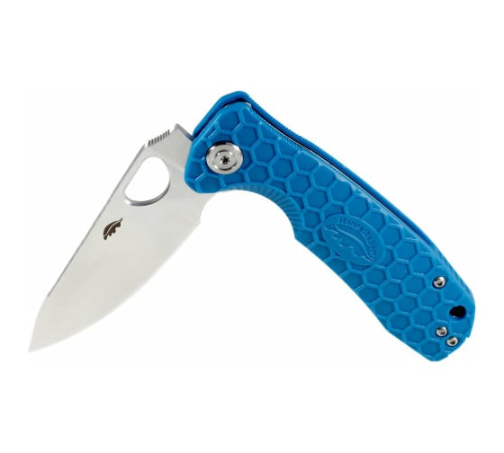 Нож Honey Badger Leaf D2 L с голубой рукоятью HB1383