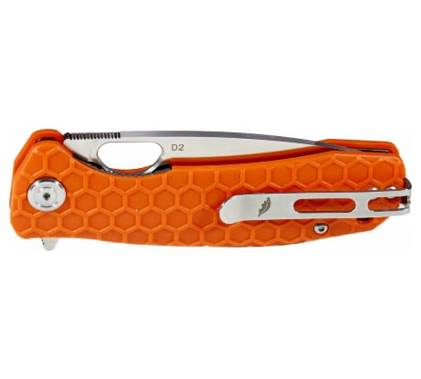 Нож Honey Badger Flipper D2 M с оранжевой рукоятью HB1060
