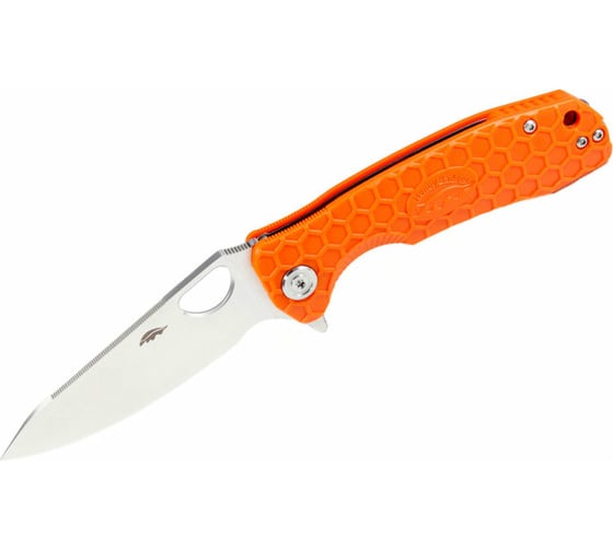 Нож Honey Badger Leaf M с оранжевой рукоятью HB1303