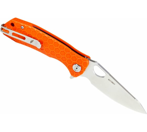 Нож Honey Badger Leaf M с оранжевой рукоятью HB1303