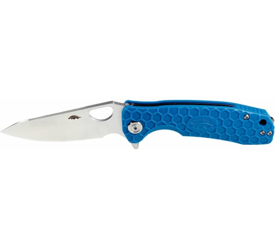 Нож Honey Badger Leaf L с голубой рукоятью HB1291