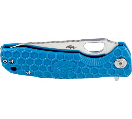 Нож Honey Badger Leaf L с голубой рукоятью HB1291