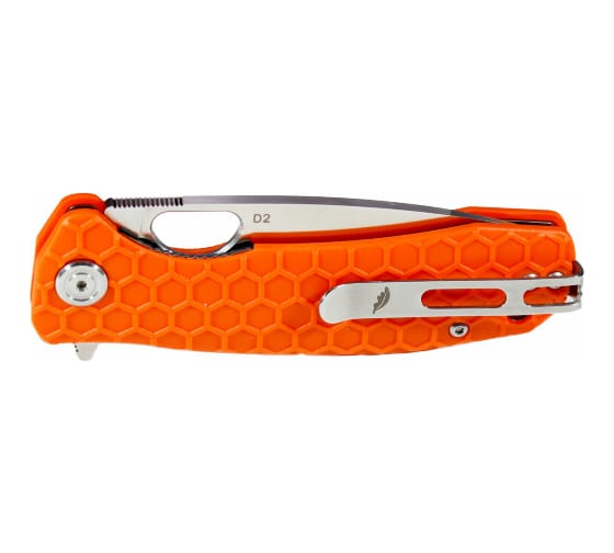 Нож Honey Badger Flipper D2 L с оранжевой рукоятью HB1044
