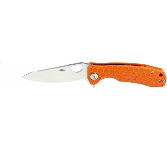 Нож Honey Badger Leaf D2 M с оранжевой рукоятью HB1391