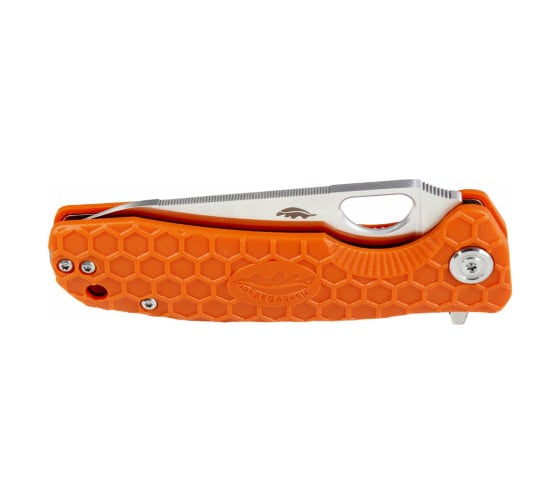 Нож Honey Badger Leaf D2 M с оранжевой рукоятью HB1391
