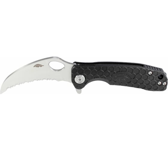 Нож Honey Badger Сlaw D2 L Serrated с черной рукоятью HB1105