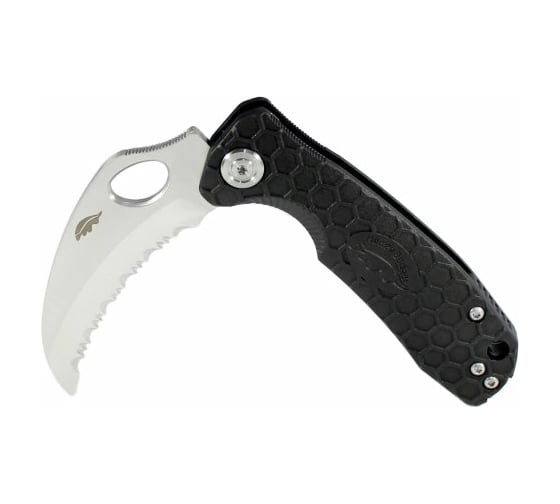 Нож Honey Badger Сlaw D2 L Serrated с черной рукоятью HB1105