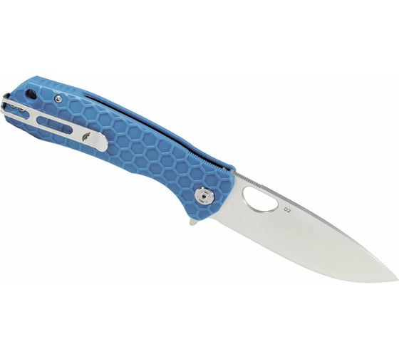 Нож Honey Badger Flipper D2 M с голубой рукоятью HB1058