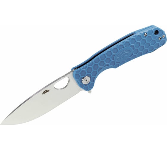 Нож Honey Badger Flipper D2 L с голубой рукоятью HB1020