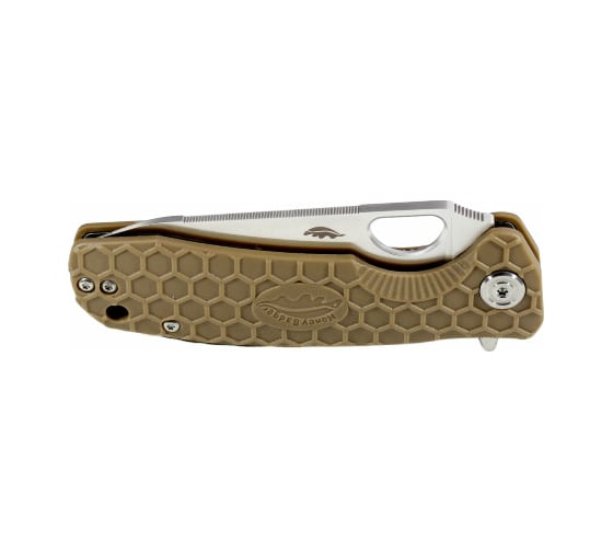 Нож Honey Badger Leaf D2 L с песочной рукоятью HB1381