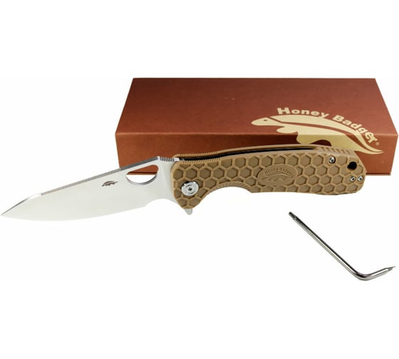 Нож Honey Badger Leaf D2 L с песочной рукоятью HB1381