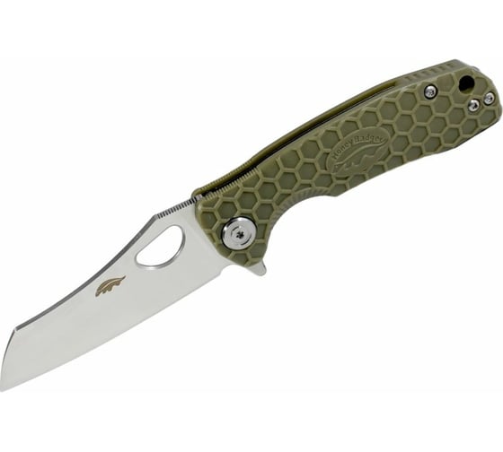 Нож Honey Badger Wharncleaver D2 L с зеленой рукоятью HB1124