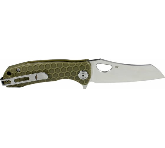 Нож Honey Badger Wharncleaver D2 L с зеленой рукоятью HB1124