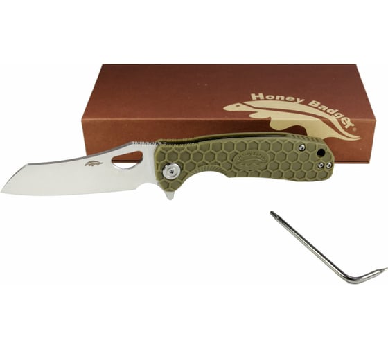 Нож Honey Badger Wharncleaver D2 M с зеленой рукоятью HB1163