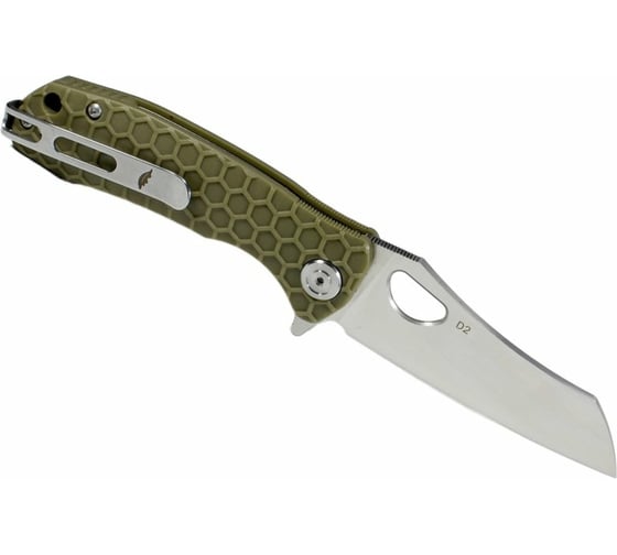 Нож Honey Badger Wharnclever L с зеленой рукоятью HB1033