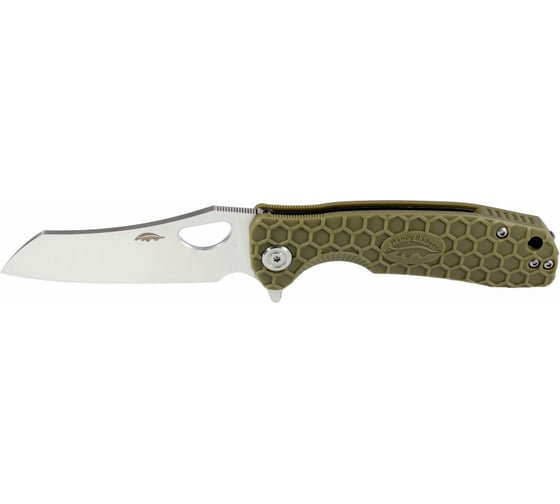 Нож Honey Badger Wharnclever L с зеленой рукоятью HB1033