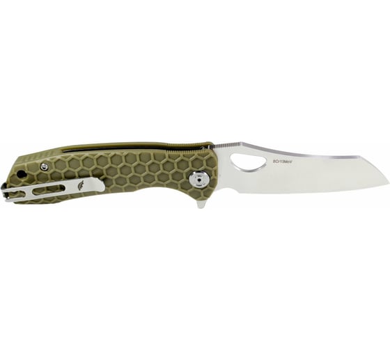 Нож Honey Badger Wharnclever L с зеленой рукоятью HB1033