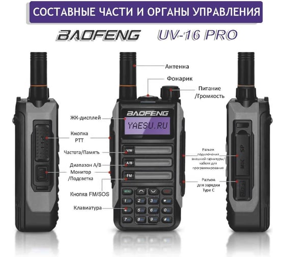 Рация Baofeng UV-16 PRO зеленый 1800 мАч 00029153