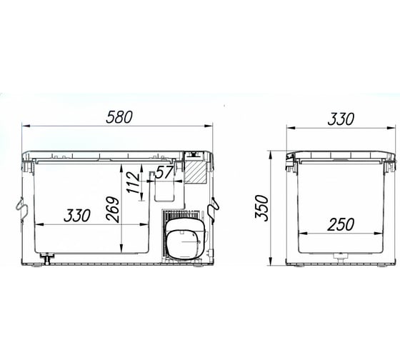 Автохолодильник компрессорный Alpicool MK25 (12/24) 990249