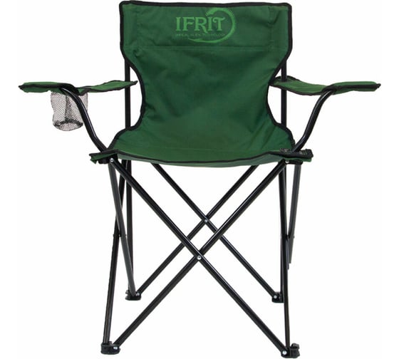 Кресло с подстаканником Ifrit Gerion сталь, 600D oxford, зеленый МКТ-994 4630086587551