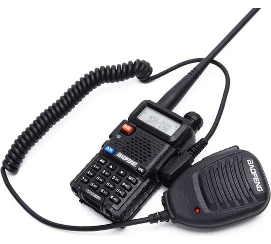 Микрофон Baofeng для радиостанций UV-5R, BF-888S, BF-F8, UV-62, UV-82, UV-6, B-580T 00019358