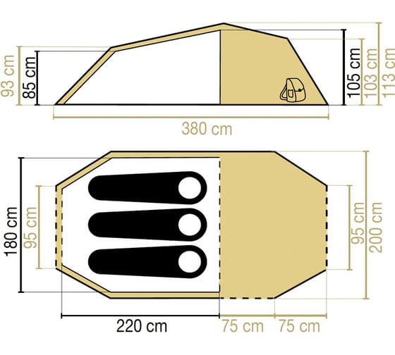 Палатка 3х-местная COLEMAN Pictor X3 205106